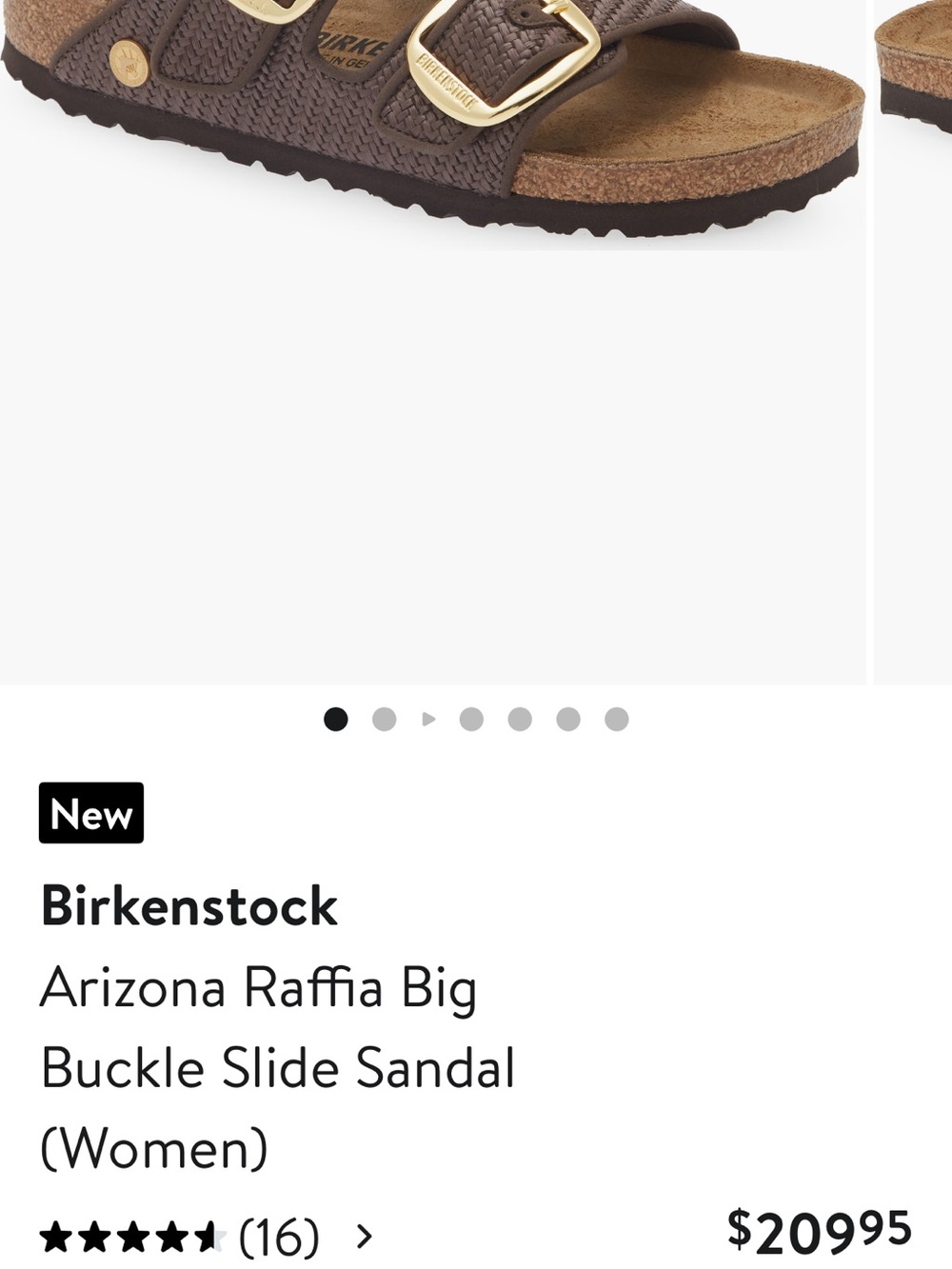 Birkenstock Women’s Brown Double Buckle Sandals with Gold Buckles - Picture 7 of 7